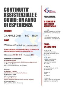 WEBINAR ON LINE 23 APRILE 2021